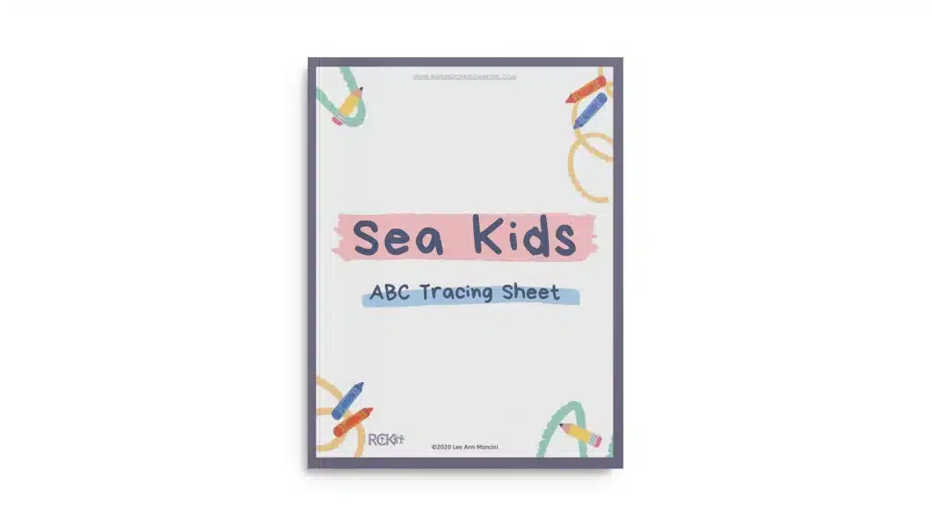 Sea Kids ABC Tracing Sheet